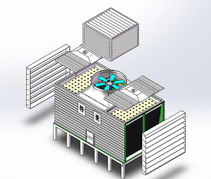 工業閉式橫流冷卻塔